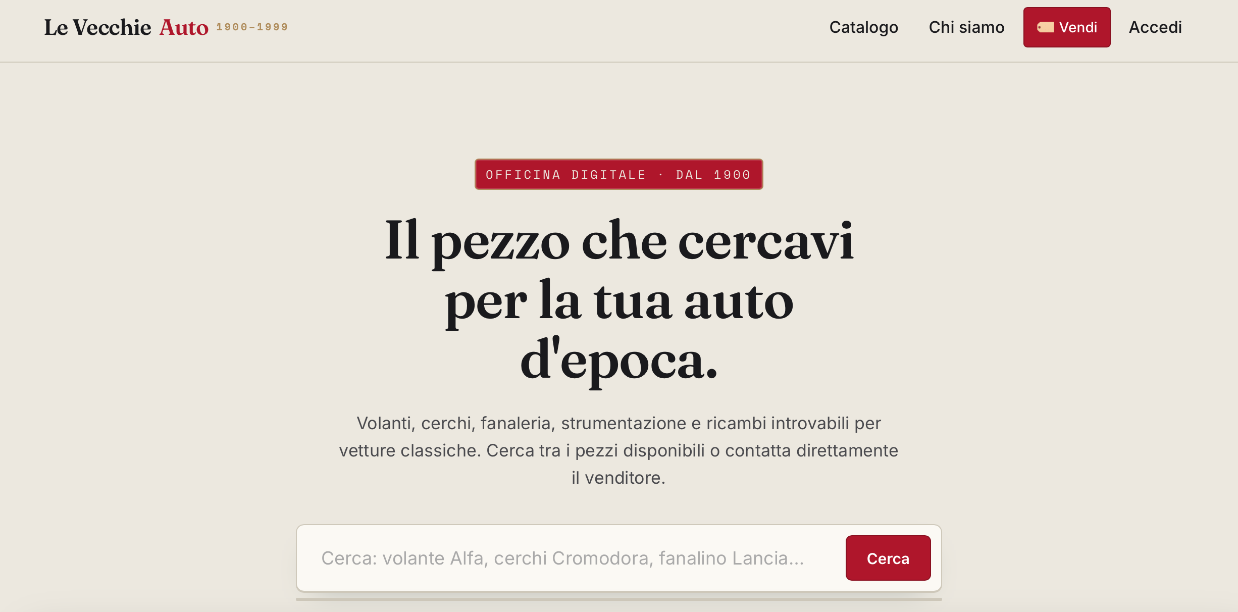 Anteprima del sito Le Vecchie Auto