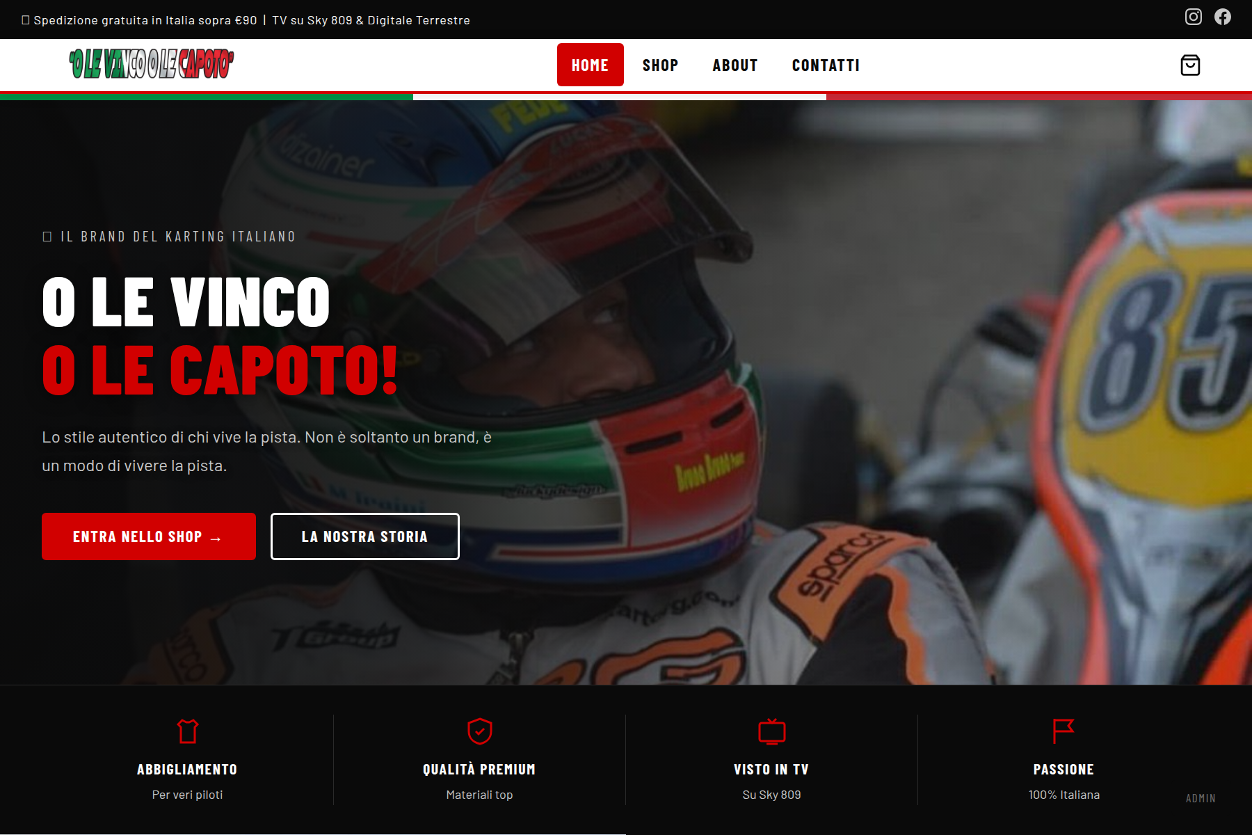 Anteprima del sito O Le Vinco O Le Capoto