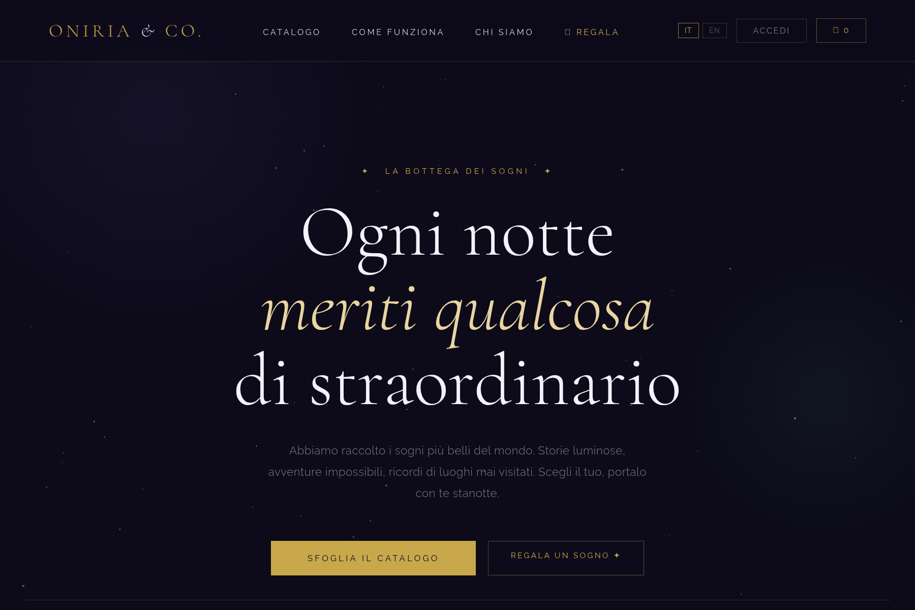 Anteprima del sito Oniria & Co.
