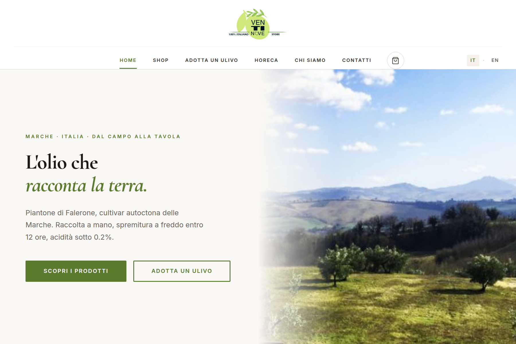Anteprima del sito Ventinove a.C. – Olio Extra Vergine Monovarietale
